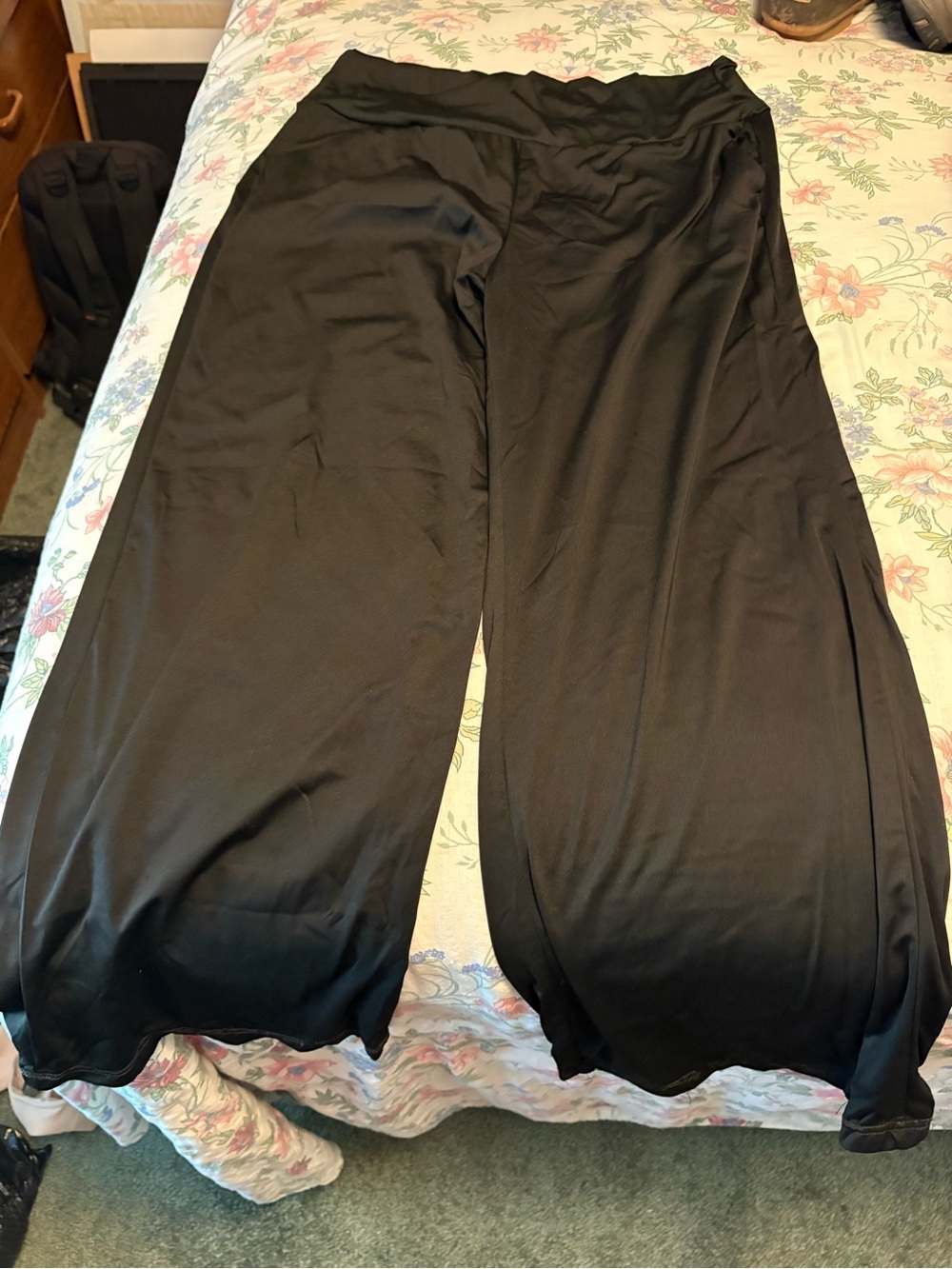 Black Wide-Leg Women's Pants